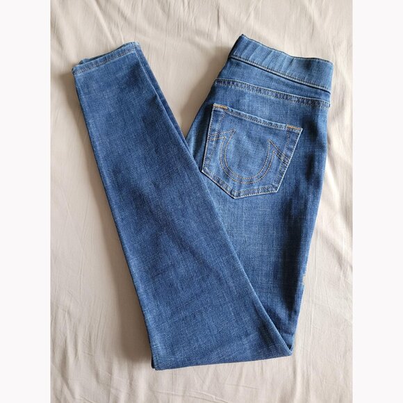 True Religion Medium Wash Pull-on Jeggings - Picture 3 of 14